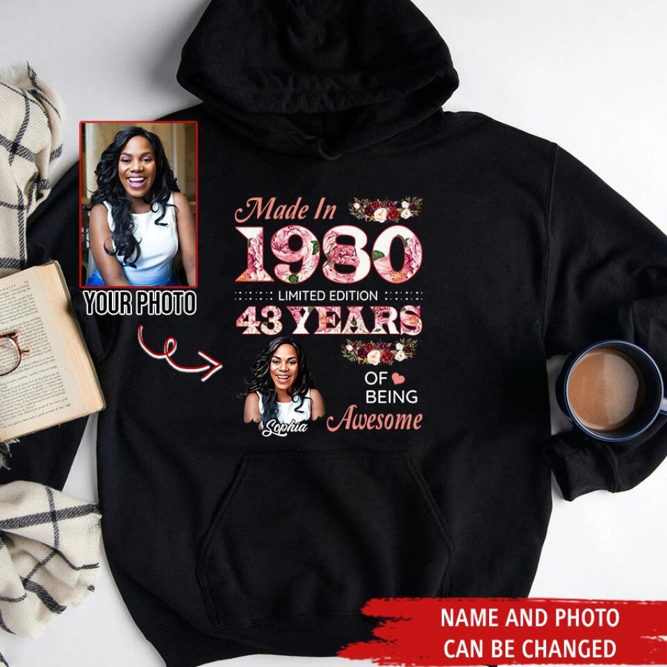 Custom Birthday Shirts, Chapter 43, Fabulous Since 1980 43rd Birthday Unique T Shirt For Woman, Her Gifts For 43 Years Old