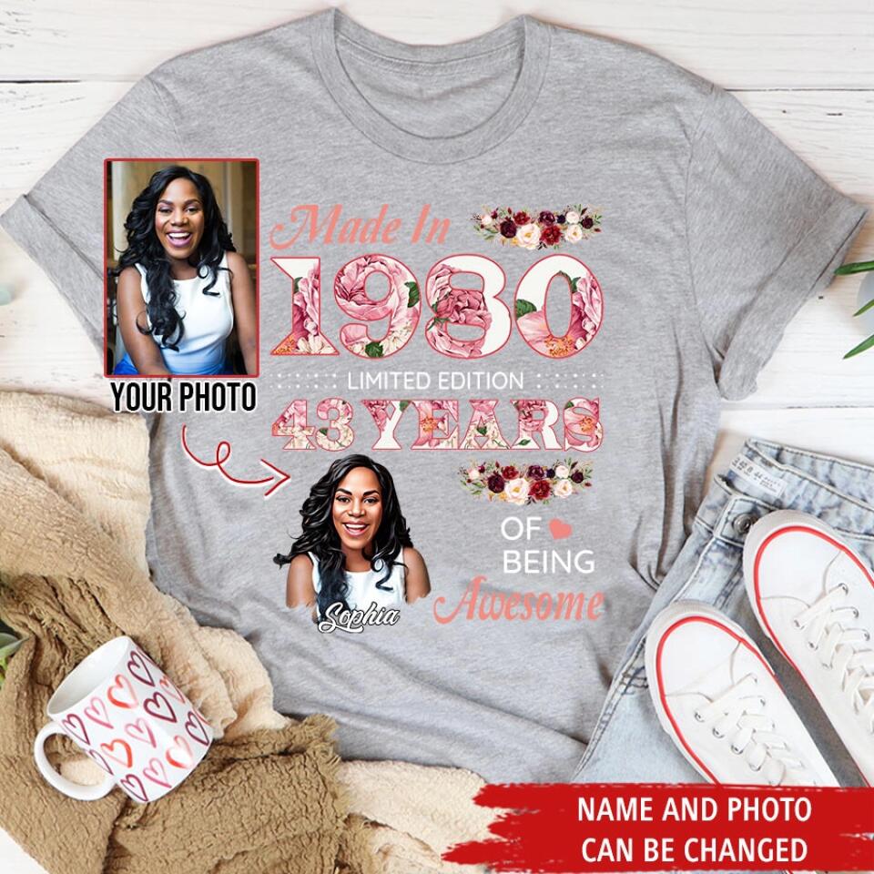 Custom Birthday Shirts, Chapter 43, Fabulous Since 1980 43rd Birthday Unique T Shirt For Woman, Her Gifts For 43 Years Old