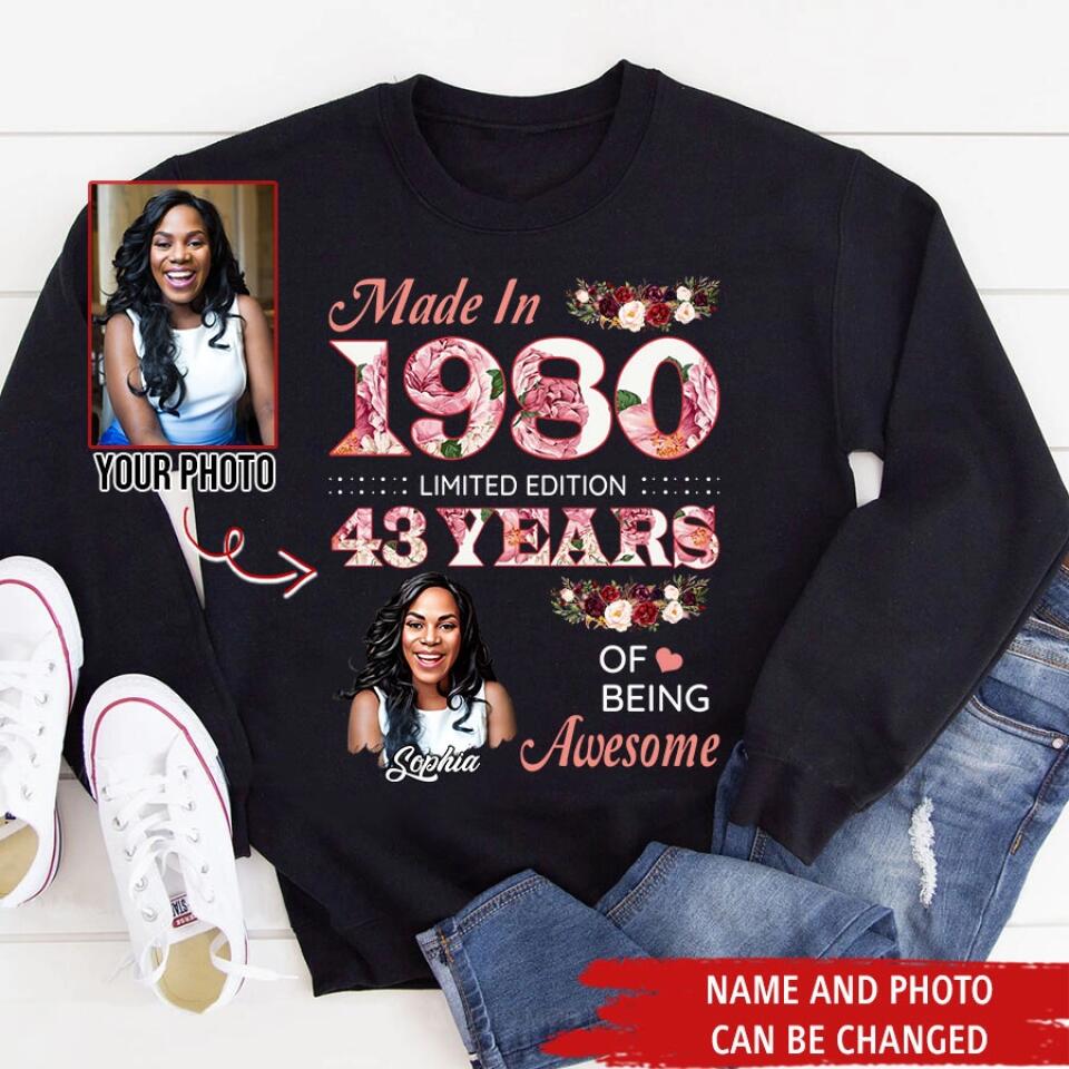 Custom Birthday Shirts, Chapter 43, Fabulous Since 1980 43rd Birthday Unique T Shirt For Woman, Her Gifts For 43 Years Old