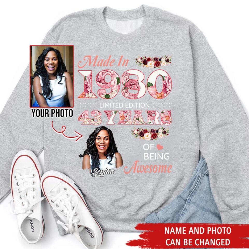 Custom Birthday Shirts, Chapter 43, Fabulous Since 1980 43rd Birthday Unique T Shirt For Woman, Her Gifts For 43 Years Old