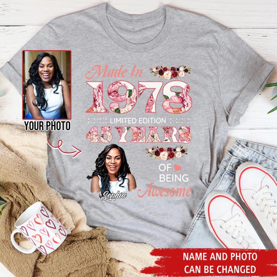 Custom Birthday Shirts, Chapter 45, Fabulous Since 1978 45th Birthday Unique T Shirt For Woman, Her Gifts For 45 Years Old