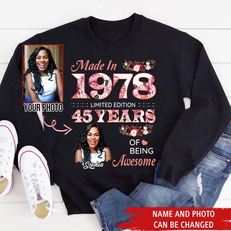 Custom Birthday Shirts, Chapter 45, Fabulous Since 1978 45th Birthday Unique T Shirt For Woman, Her Gifts For 45 Years Old