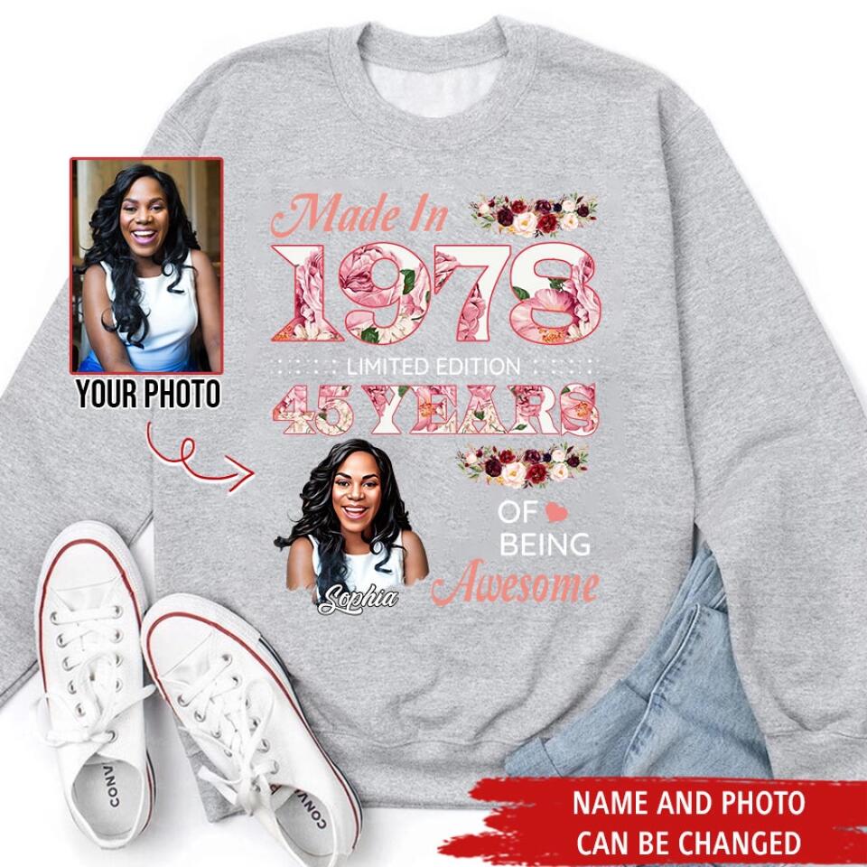 Custom Birthday Shirts, Chapter 45, Fabulous Since 1978 45th Birthday Unique T Shirt For Woman, Her Gifts For 45 Years Old