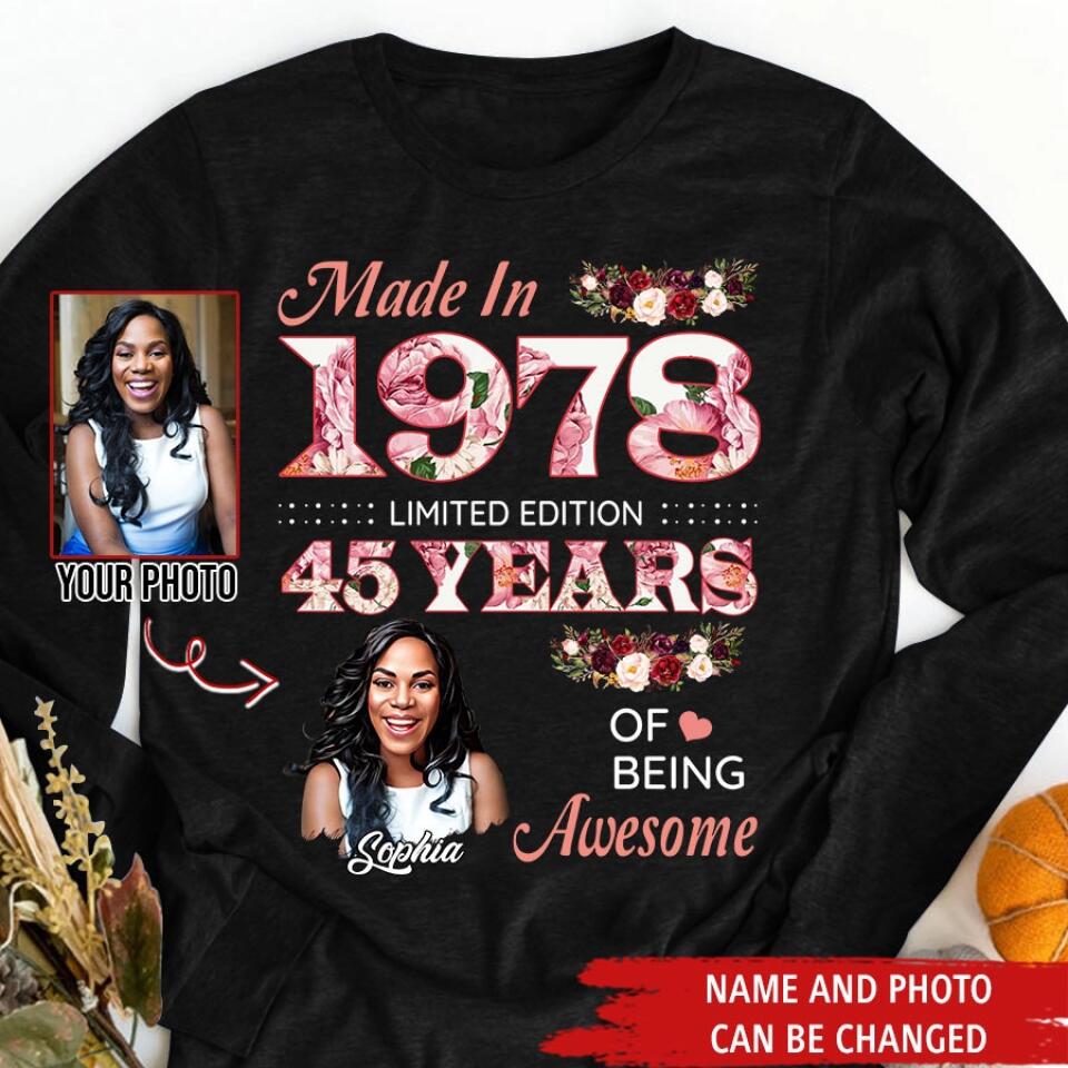 Custom Birthday Shirts, Chapter 45, Fabulous Since 1978 45th Birthday Unique T Shirt For Woman, Her Gifts For 45 Years Old