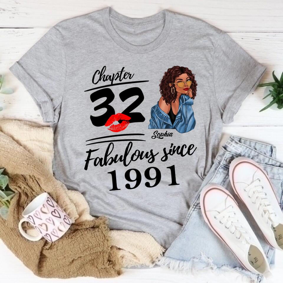 32nd Birthday Shirts For Her, Personalised 32nd Birthday Gifts, 1991 T Shirt, 32 And Fabulous Shirt, 32nd Birthday Shirt Ideas, Gift Ideas 32nd Birthday Woman