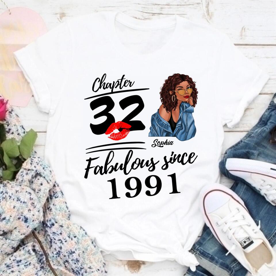 32nd Birthday Shirts For Her, Personalised 32nd Birthday Gifts, 1991 T Shirt, 32 And Fabulous Shirt, 32nd Birthday Shirt Ideas, Gift Ideas 32nd Birthday Woman