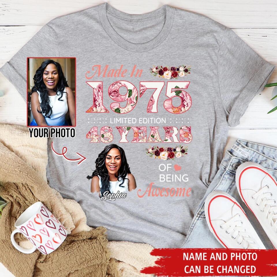 Custom Birthday Shirts, Chapter 48, Fabulous Since 1975 48th Birthday Unique T Shirt For Woman, Her Gifts For 48 Years Old