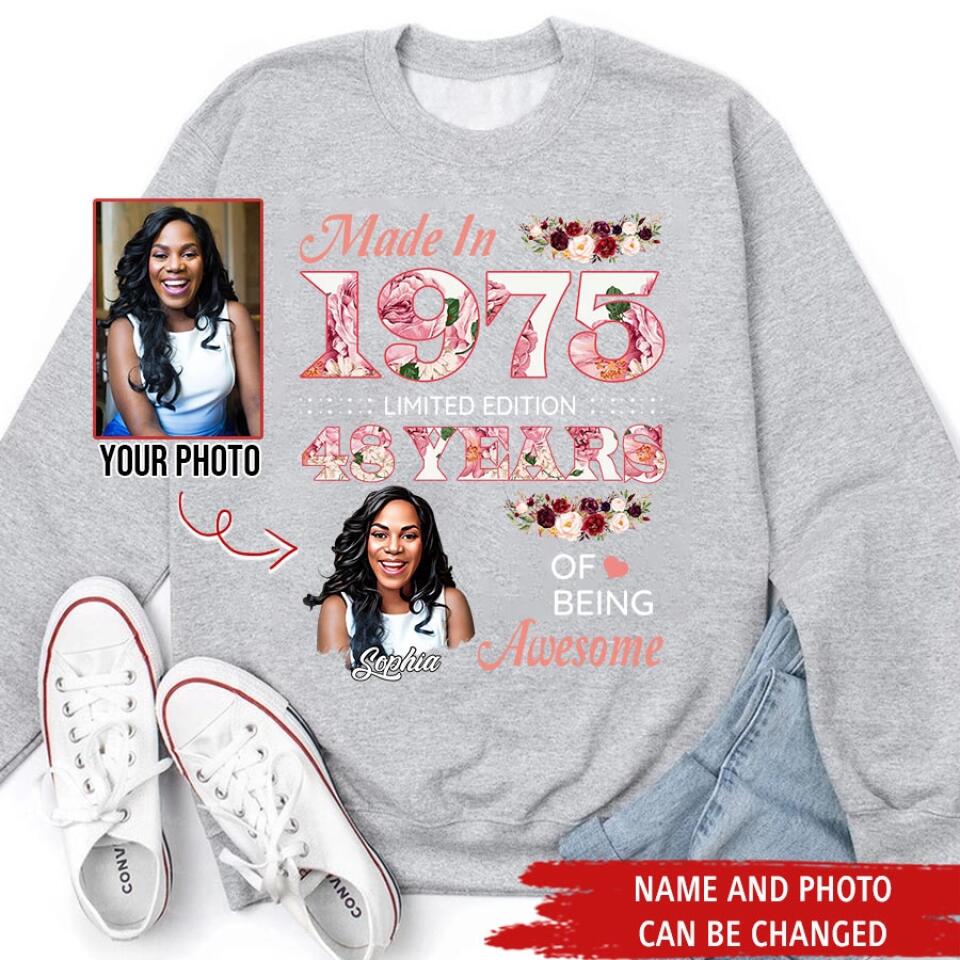 Custom Birthday Shirts, Chapter 48, Fabulous Since 1975 48th Birthday Unique T Shirt For Woman, Her Gifts For 48 Years Old