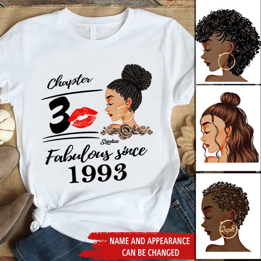 30th Birthday Shirts, Custom Birthday Shirts, Turning 30 Shirt, Gifts For Women Turning 30, 30 And Fabulous Shirt, 1993 Shirt, 30th Birthday Shirts For Her