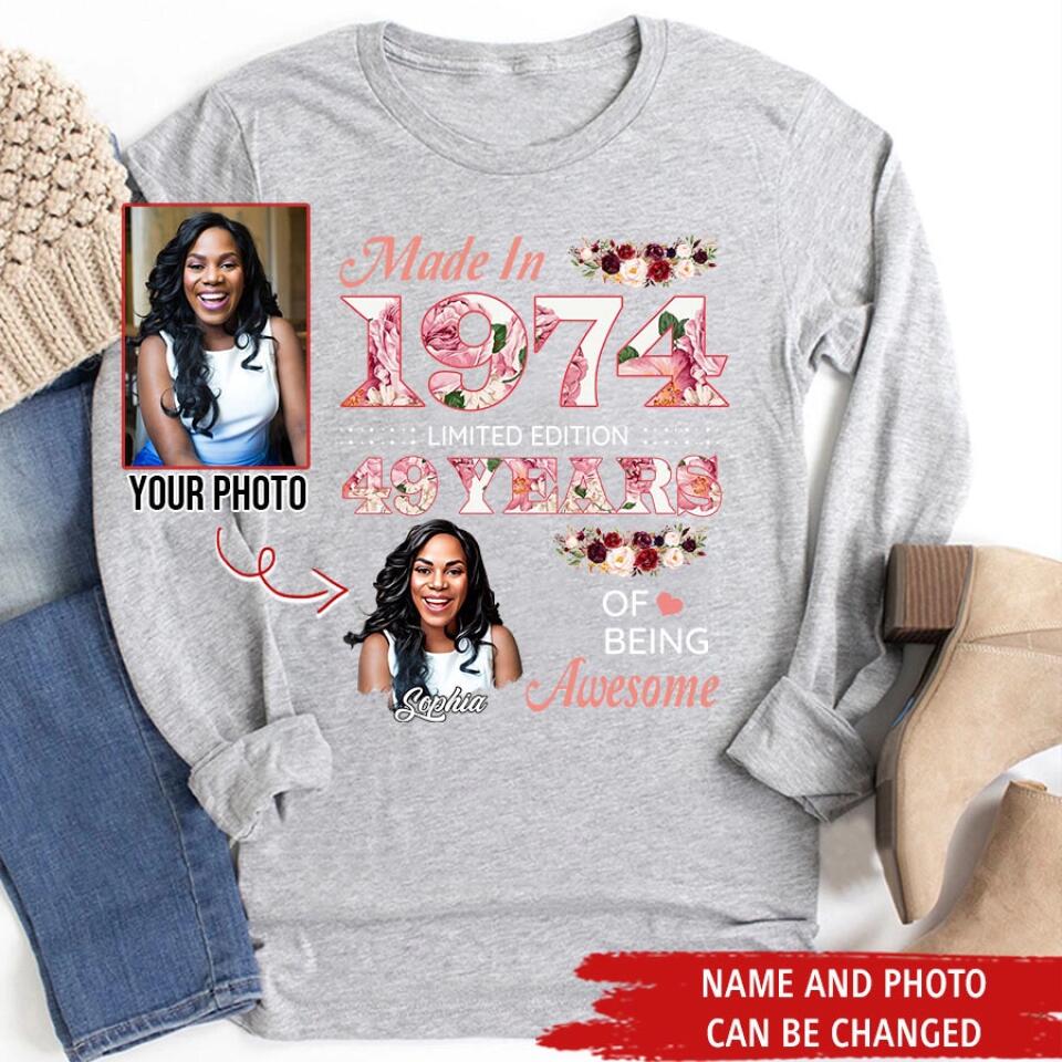 Custom Birthday Shirts, Chapter 49, Fabulous Since 1974 49th Birthday Unique T Shirt For Woman, Her Gifts For 49 Years Old