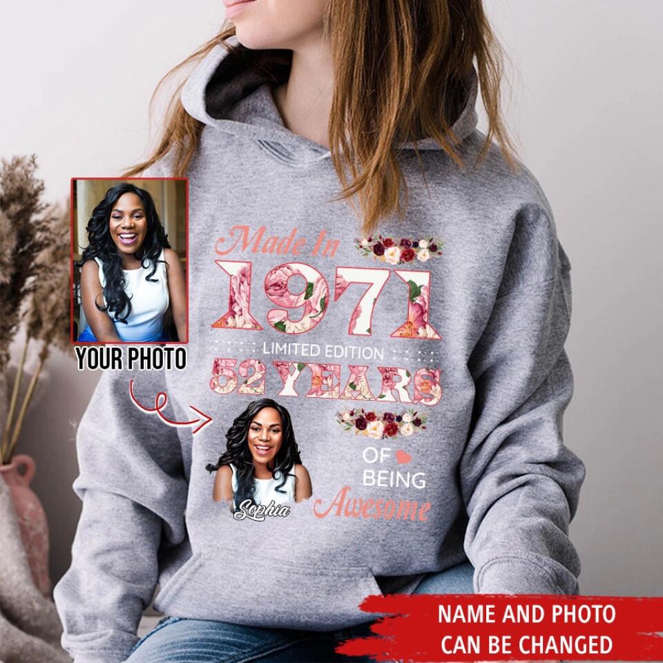 52nd Birthday Shirts, Custom Birthday Shirts, Turning 52 Shirt, Gifts For Women Turning 52, 52 And Fabulous Shirt, 1971 Shirt