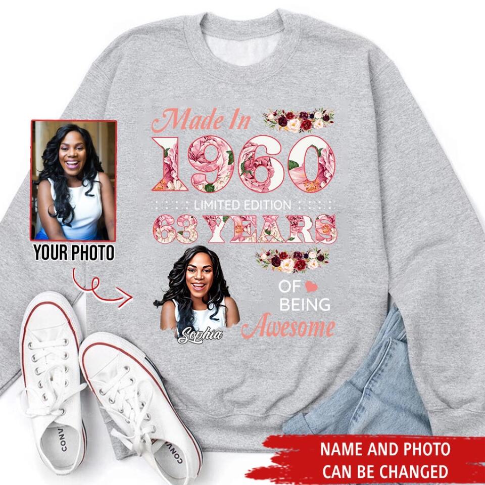 63rd Birthday Shirts, Custom Birthday Shirts, Turning 63 Shirt, Gifts For Women Turning 63, 63 And Fabulous Shirt, 1960 Shirt