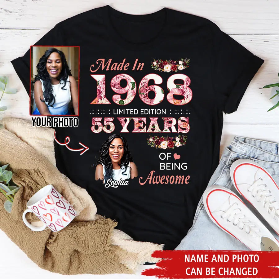 Custom Birthday Shirts, Chapter 55, Fabulous Since 1968 55th Birthday Unique T Shirt For Woman, Her Gifts For 55 Years Old