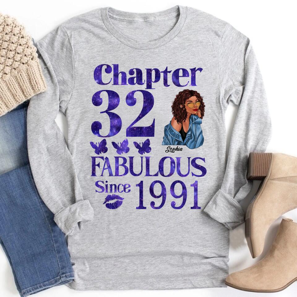 32nd Birthday Shirts, Custom Birthday Shirts, Turning 32 Shirt, Gifts For Women Turning 32, 32 And Fabulous Shirt, 1991 Shirt, 32nd Birthday Shirts For Her