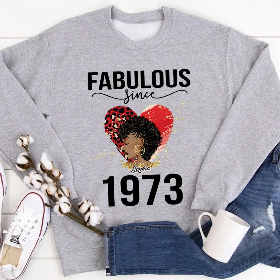 50th Birthday Shirts For Her, Personalised 50th Birthday Gifts, 1973 T Shirt, 50 And Fabulous Shirt, 50th Birthday Shirt Ideas, Gift Ideas 50th Birthday Woman