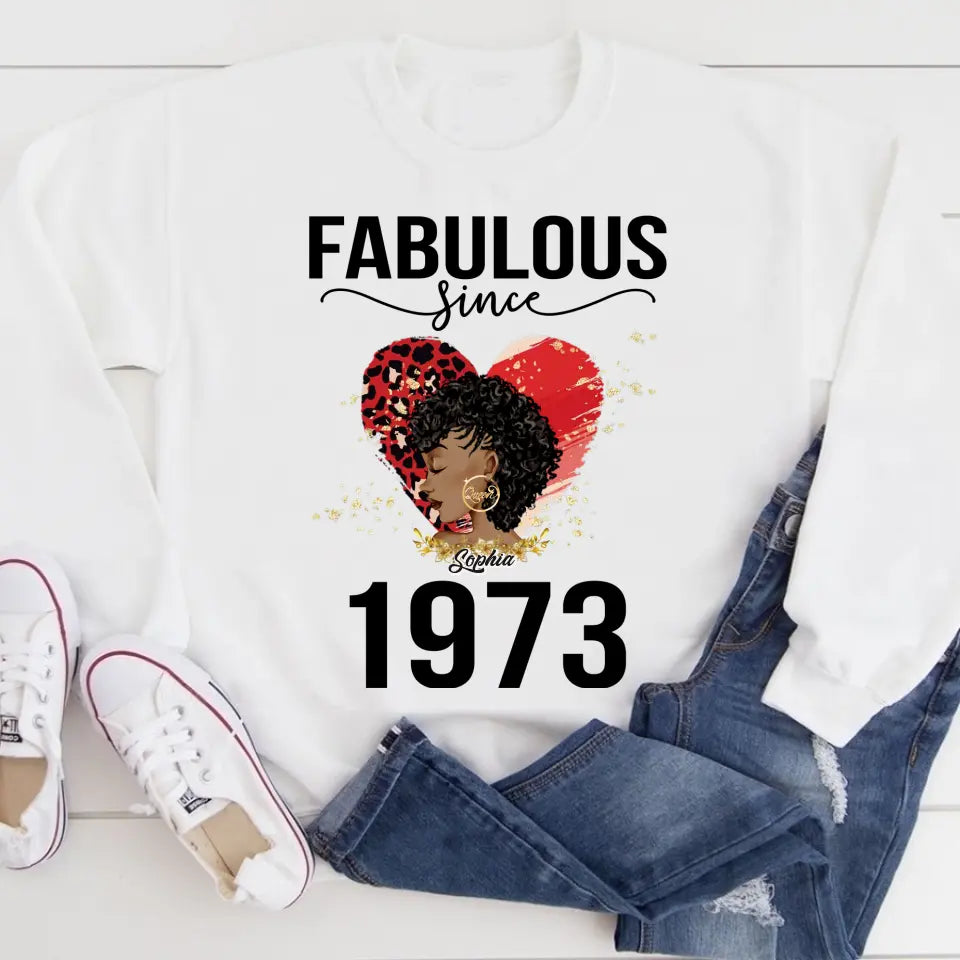 50th Birthday Shirts For Her, Personalised 50th Birthday Gifts, 1973 T Shirt, 50 And Fabulous Shirt, 50th Birthday Shirt Ideas, Gift Ideas 50th Birthday Woman