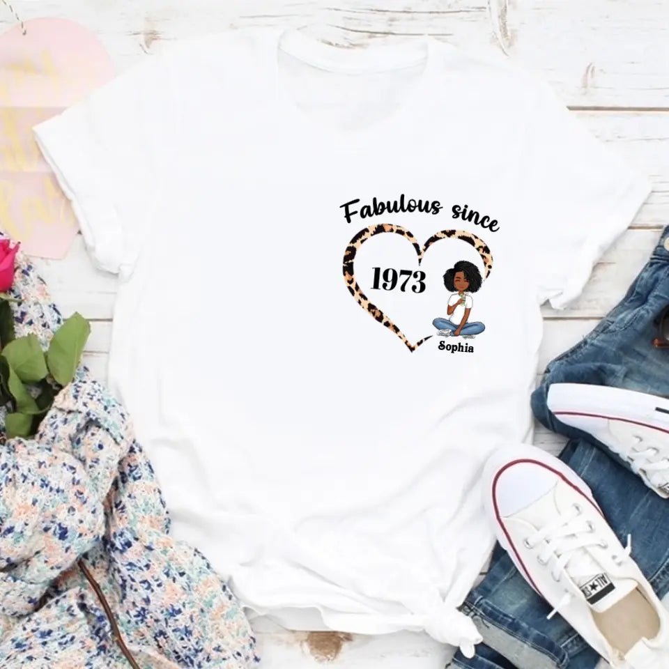 50th Birthday Shirts For Her, Personalised 50th Birthday Gifts, 1973 T Shirt, 50 And Fabulous Shirt, 50th Birthday Shirt Ideas