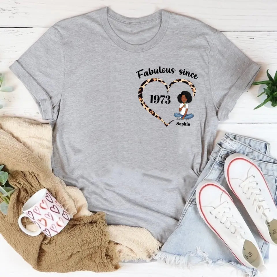50th Birthday Shirts For Her, Personalised 50th Birthday Gifts, 1973 T Shirt, 50 And Fabulous Shirt, 50th Birthday Shirt Ideas