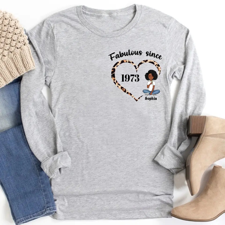 50th Birthday Shirts For Her, Personalised 50th Birthday Gifts, 1973 T Shirt, 50 And Fabulous Shirt, 50th Birthday Shirt Ideas