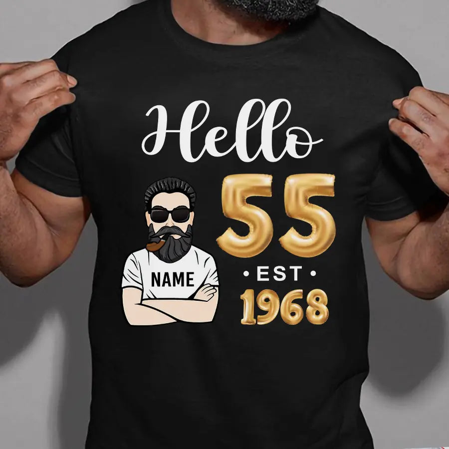 55th Birthday Shirts, Custom Birthday Shirts, Turning 55 Shirt, Gifts For Men Turning 55, 55 And Fabulous Shirt, 1968 Shirt, 55th Birthday Shirts For Him