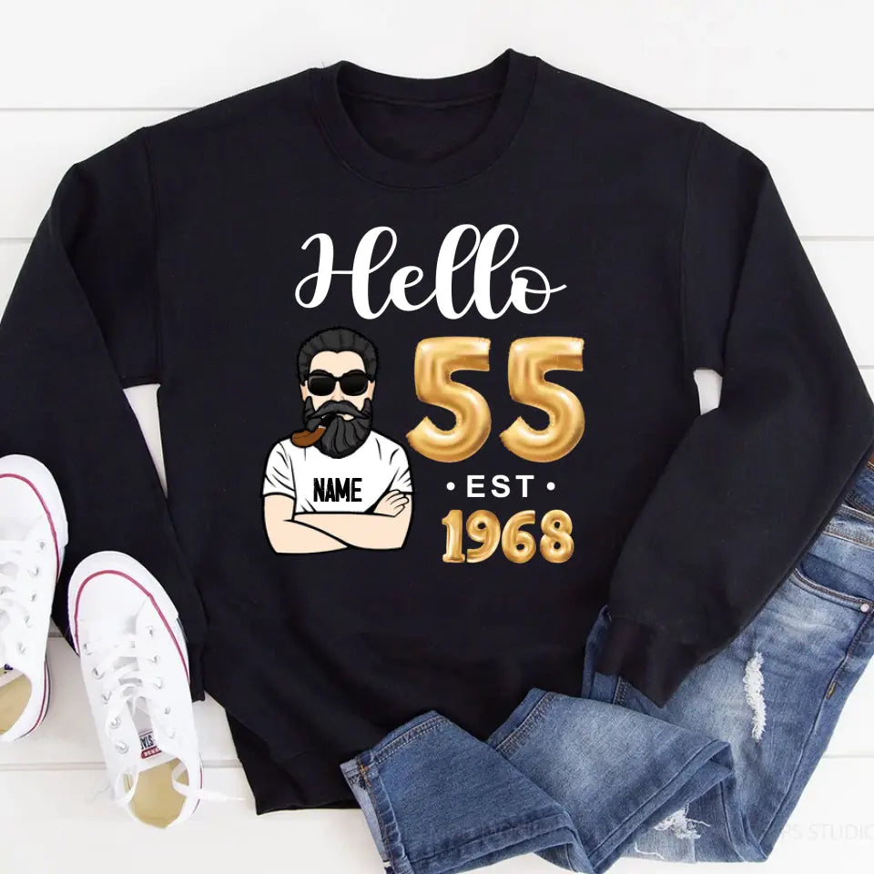 55th Birthday Shirts, Custom Birthday Shirts, Turning 55 Shirt, Gifts For Men Turning 55, 55 And Fabulous Shirt, 1968 Shirt, 55th Birthday Shirts For Him
