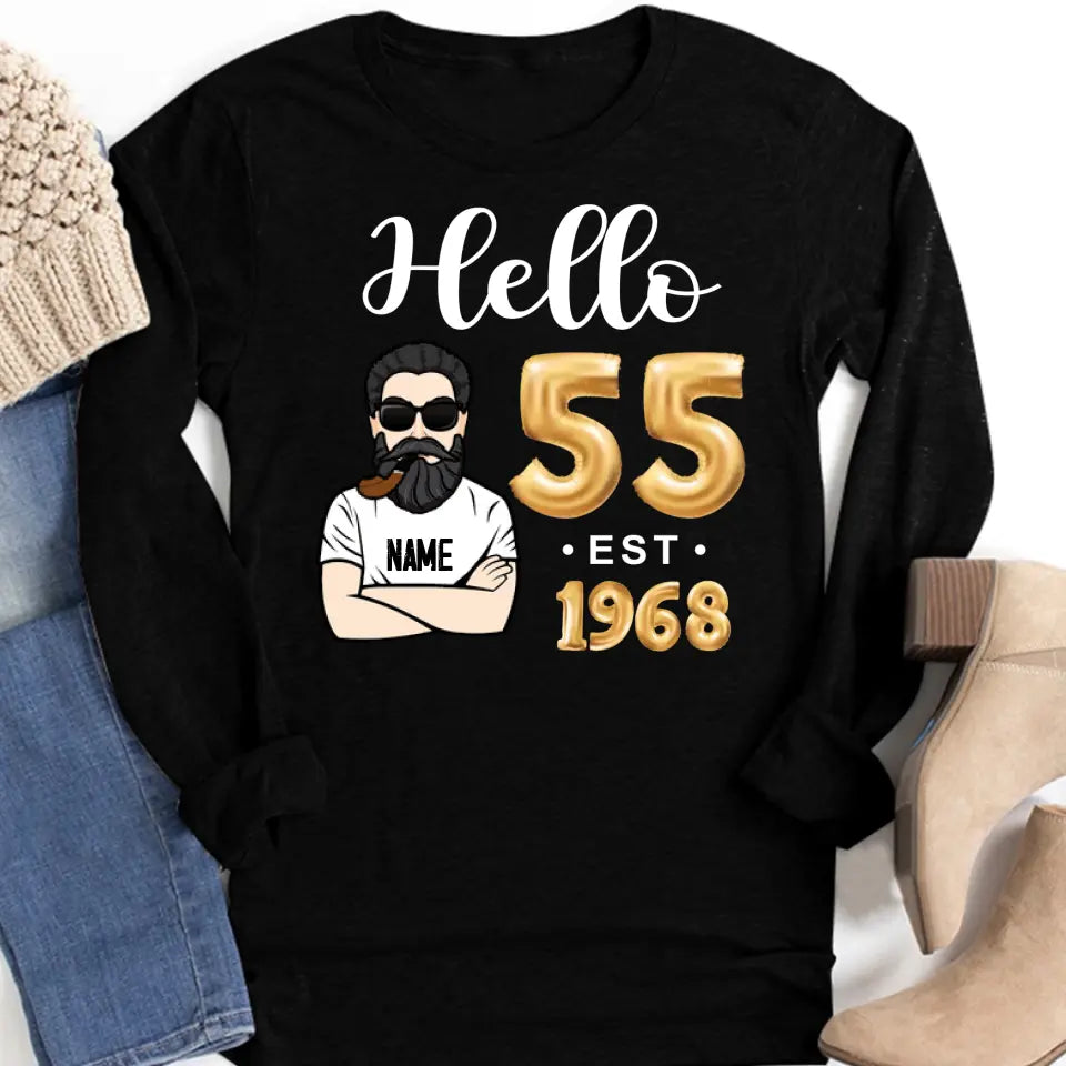 55th Birthday Shirts, Custom Birthday Shirts, Turning 55 Shirt, Gifts For Men Turning 55, 55 And Fabulous Shirt, 1968 Shirt, 55th Birthday Shirts For Him