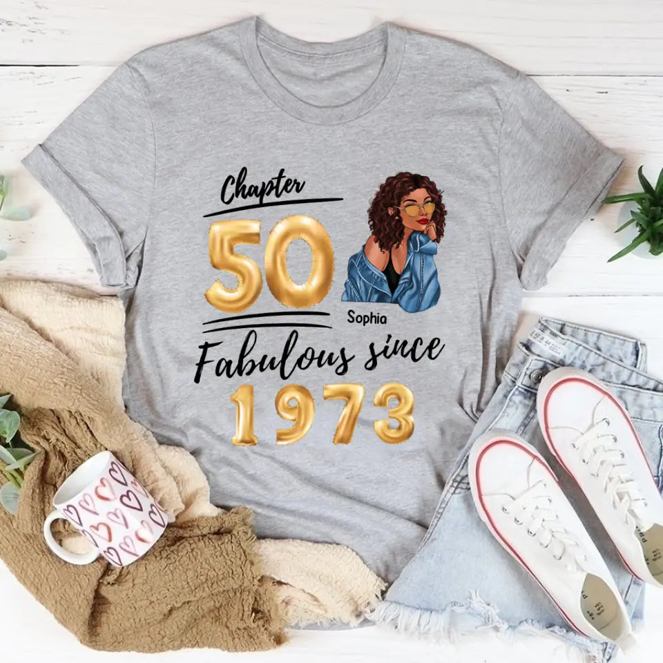 50th Birthday Shirts For Her, Personalised 50th Birthday Gifts, 1973 T Shirt, 50 And Fabulous Shirt, 50th Birthday Shirt Ideas, Gift Ideas 50th Birthday Woman