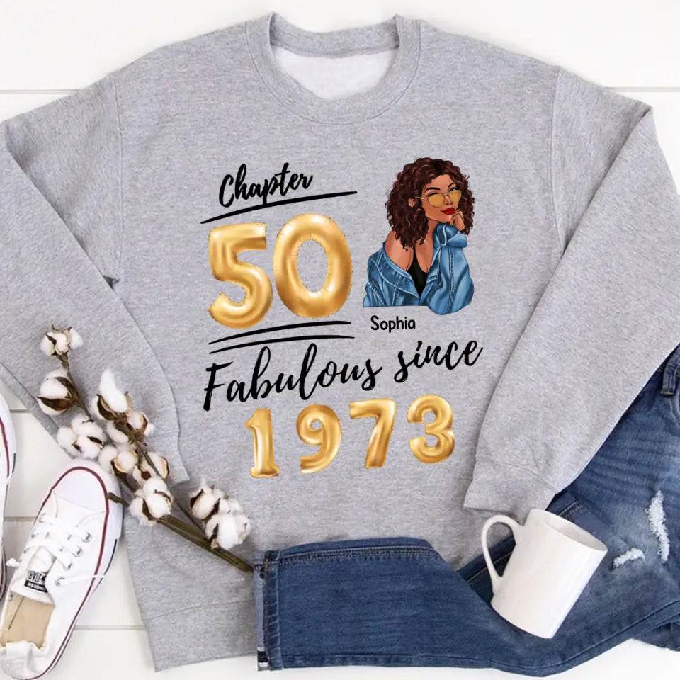 50th Birthday Shirts For Her, Personalised 50th Birthday Gifts, 1973 T Shirt, 50 And Fabulous Shirt, 50th Birthday Shirt Ideas, Gift Ideas 50th Birthday Woman