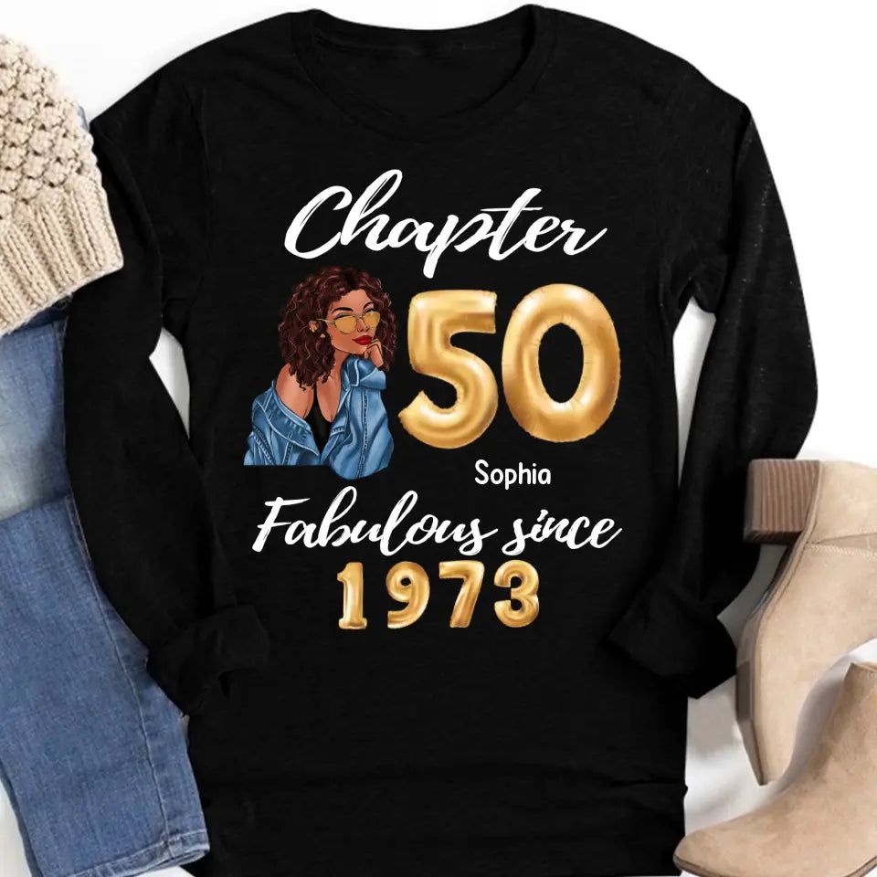 50th Birthday Shirts, Custom Birthday Shirts, Turning 50 Shirt, Gifts For Women Turning 50, 50 And Fabulous Shirt, 1973 Shirt, 50th Birthday Shirts For Her