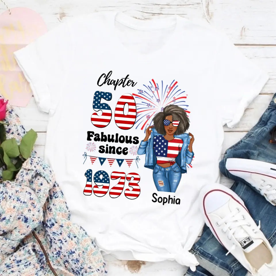 50th Birthday Shirts For Her, Personalised 50th Birthday Gifts, 1973 T Shirt, 50 And Fabulous Shirt, 50th Birthday Shirt Ideas, Gift Ideas 50th Birthday Woman