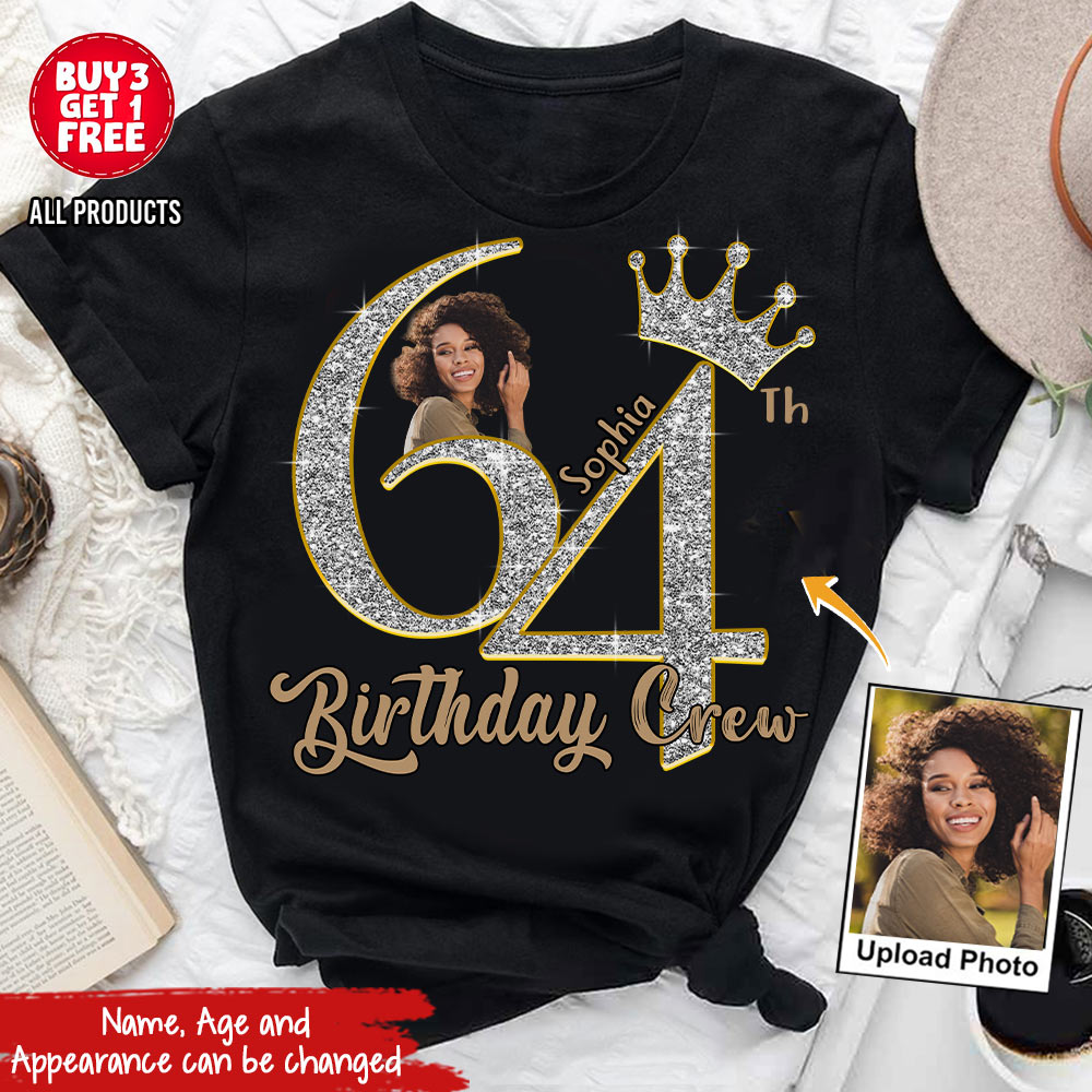64th Birthday Shirts, Custom Photo Birthday Shirts, Turning 64 Shirt, Gifts For Women Turning 64, 64 And Fabulous Shirt, 64th Birthday Shirts For Her - YPT-HCT