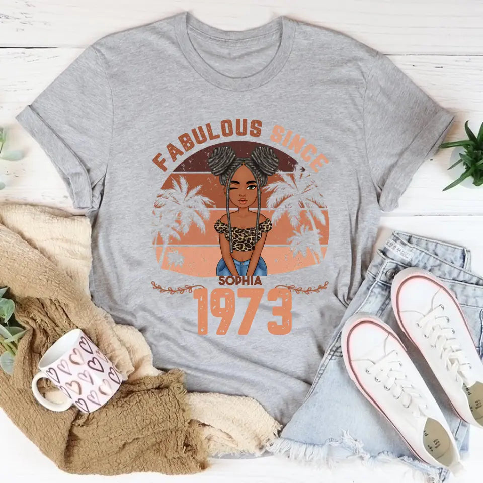 50th Birthday Shirts, Custom Birthday Shirts, Turning 50 Shirt, Gifts For Women Turning 50, 50 And Fabulous Shirt, 1973 Shirt, 50th Birthday Shirts For Her