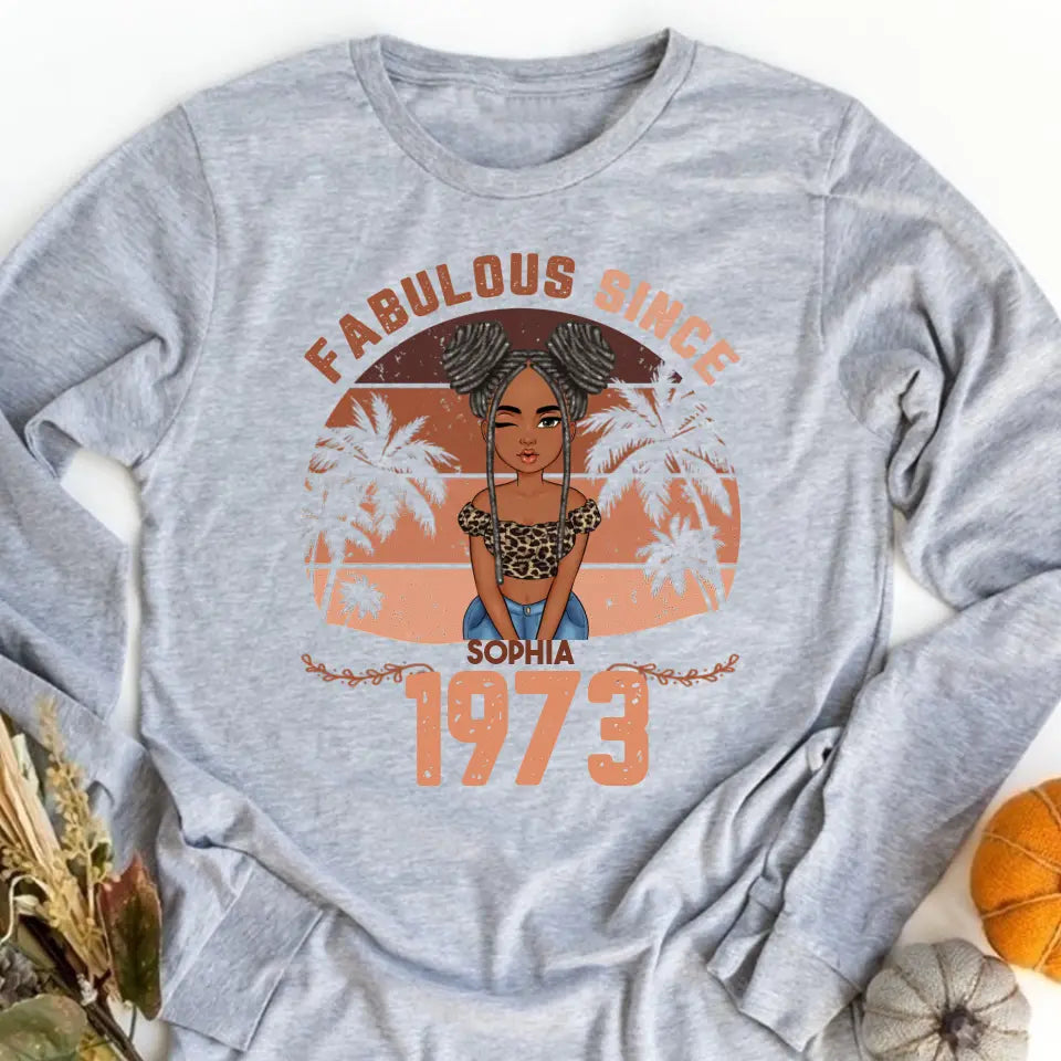 50th Birthday Shirts, Custom Birthday Shirts, Turning 50 Shirt, Gifts For Women Turning 50, 50 And Fabulous Shirt, 1973 Shirt, 50th Birthday Shirts For Her