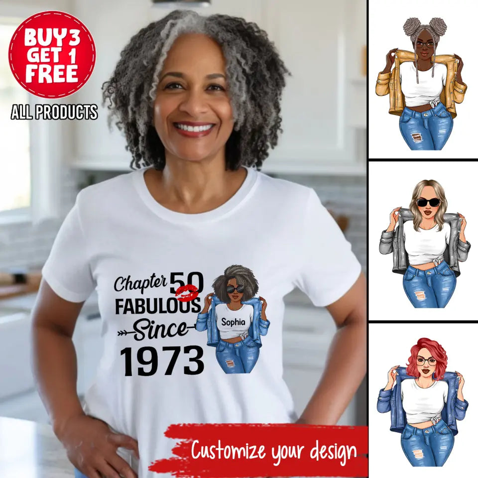 50th Birthday Shirts, Custom Birthday Shirts, Turning 50 Shirt, Gifts For Women Turning 50, 50 And Fabulous Shirt, 1973 Shirt, 50th Birthday Shirts For Her My Birthday Month, Yep The Whole Month