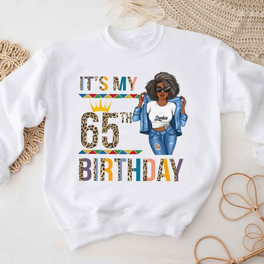 Personalized 65th Birthday Shirts, Custom Birthday Shirts, Turning 65 Shirt For Women, Turning 65 And Fabulous Shirt, Best Gifts For Women Turning 65-YPT-HCT