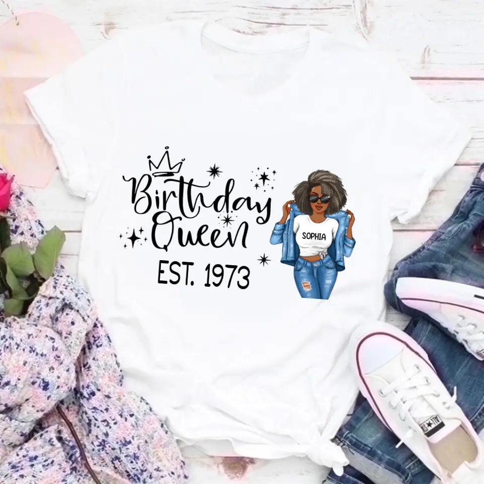 50th Birthday Shirts, Custom Birthday Shirts, Turning 50 Shirt, Gifts For Women Turning 50, 50 And Fabulous Shirt, 1973 Shirt, 50th Birthday Shirts For Her My Birthday Month, Yep The Whole Month