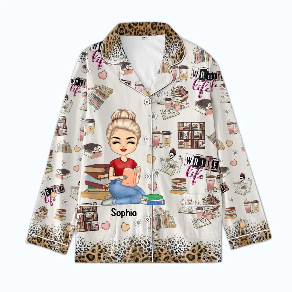 Personalized Women&#39;s Pajama Set, Gift For Books Lover