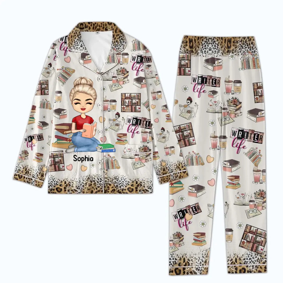 Personalized Women&#39;s Pajama Set, Gift For Books Lover