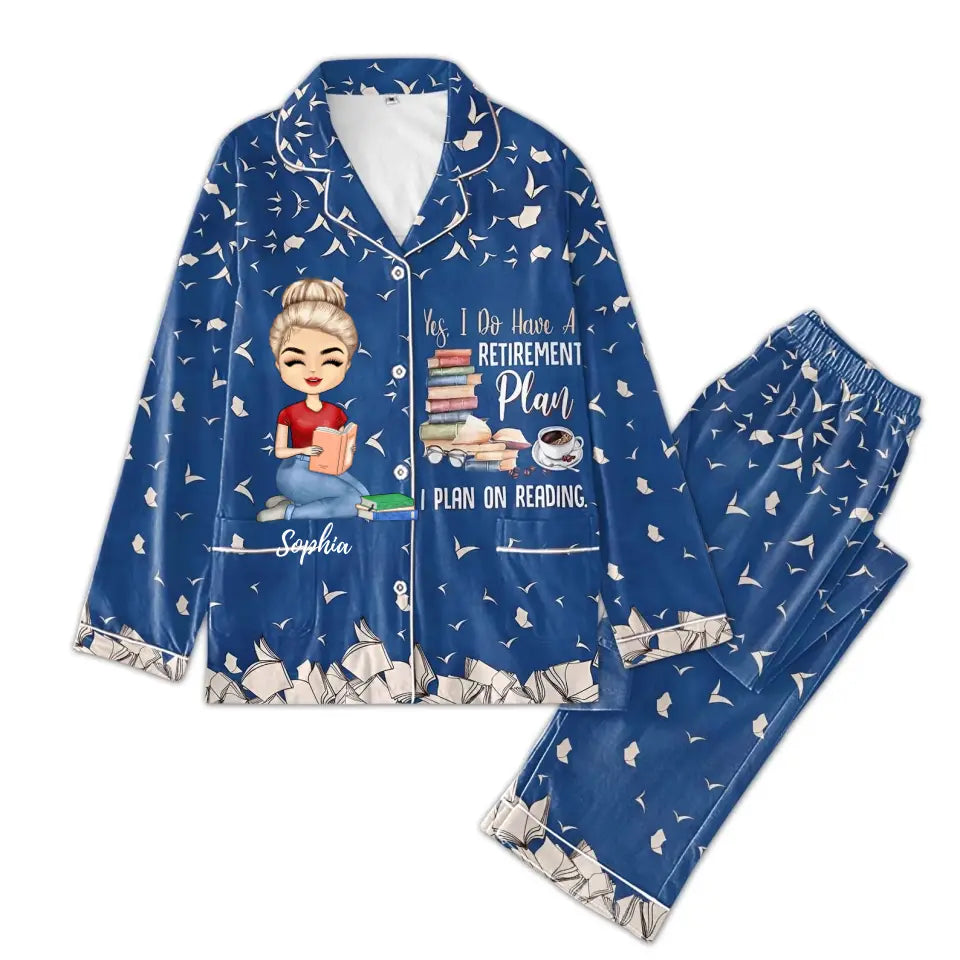 Personalized Women&#39;s Pajama Set, Gift For Books Lover