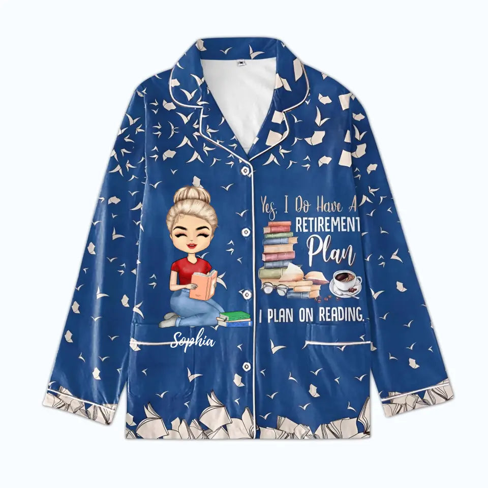 Personalized Women&#39;s Pajama Set, Gift For Books Lover