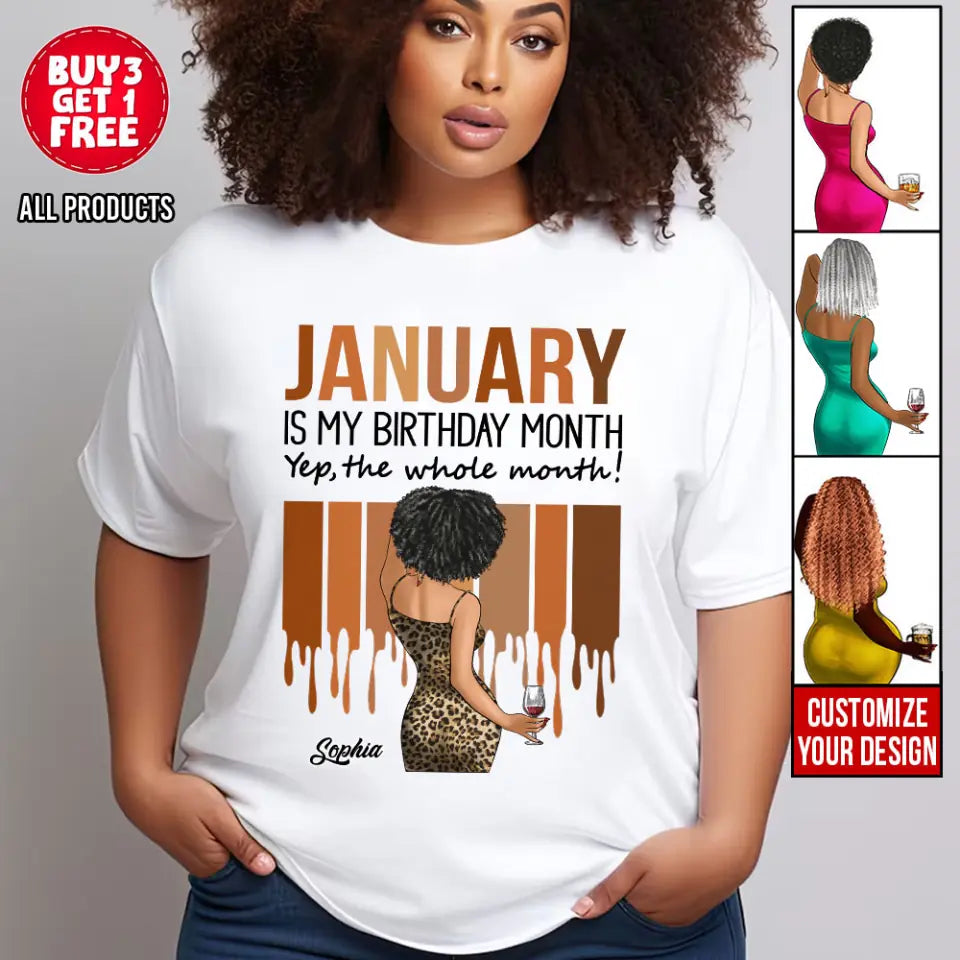 January Birthday Shirt, Custom Birthday Shirt, Queens Was Born In January, January Birthday Shirts For Woman, January Birthday Gifts
