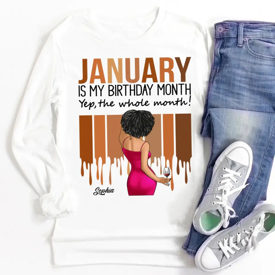 January Birthday Shirt, Custom Birthday Shirt, Queens Was Born In January, January Birthday Shirts For Woman, January Birthday Gifts