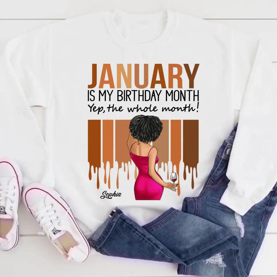 January Birthday Shirt, Custom Birthday Shirt, Queens Was Born In January, January Birthday Shirts For Woman, January Birthday Gifts