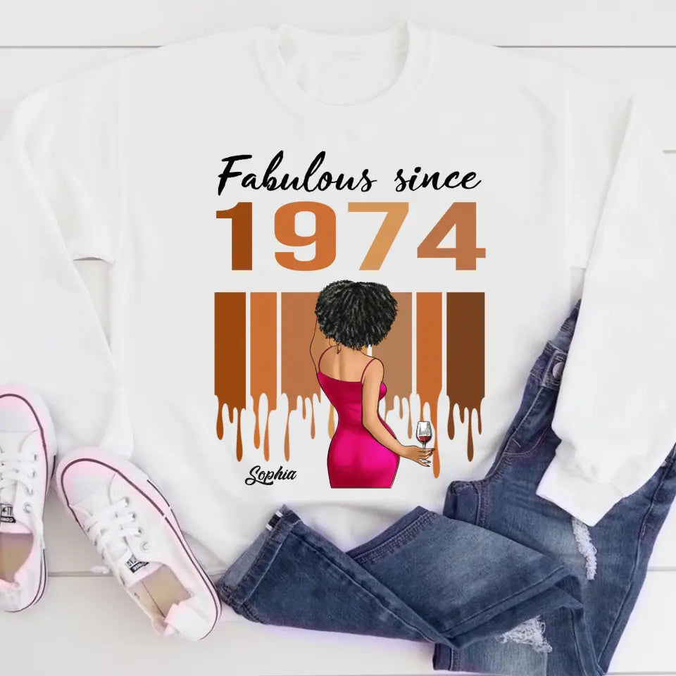 49th Birthday Shirts For Her, Personalised 49th Birthday Gifts, 1974 T Shirt, 49 And Fabulous Shirt, 49th Birthday Shirt Ideas, Gift Ideas 49th Birthday Woman