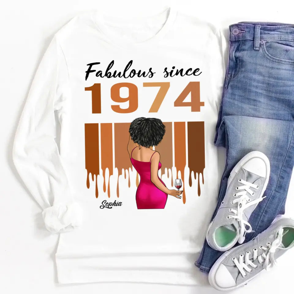 49th Birthday Shirts For Her, Personalised 49th Birthday Gifts, 1974 T Shirt, 49 And Fabulous Shirt, 49th Birthday Shirt Ideas, Gift Ideas 49th Birthday Woman
