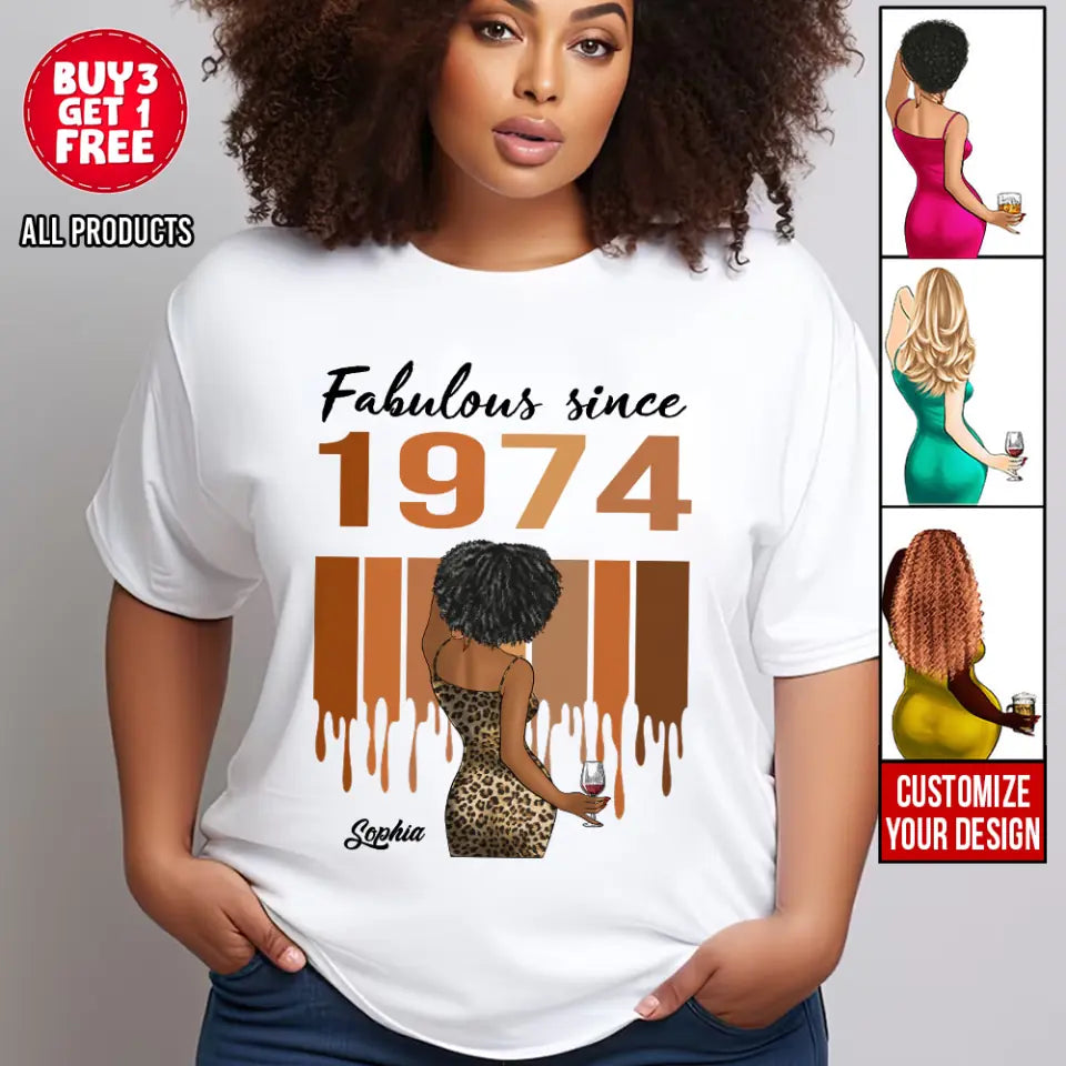 49th Birthday Shirts For Her, Personalised 49th Birthday Gifts, 1974 T Shirt, 49 And Fabulous Shirt, 49th Birthday Shirt Ideas, Gift Ideas 49th Birthday Woman