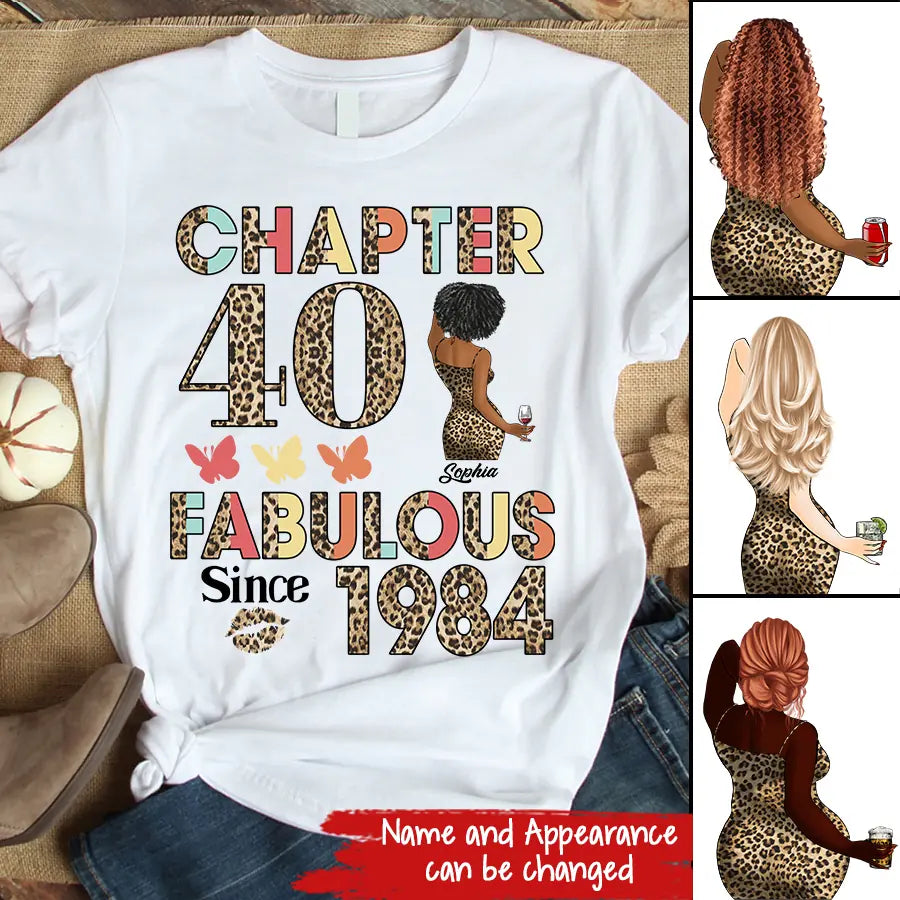 Chapter 40, Fabulous Since 1984 40th Birthday Unique T Shirt For Woman, Custom Birthday Shirt, Her Gifts For 40 Years Old , Turning 40 Birthday Cotton Shirt - HCT