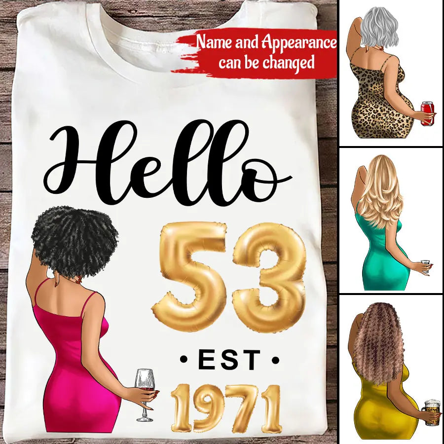 53rd birthday shirts for her, Personalised 53rd birthday gifts, 1971 t shirt, 53 and fabulous shirt, 53rd birthday shirt ideas, gift ideas 53rd birthday woman HIEN
