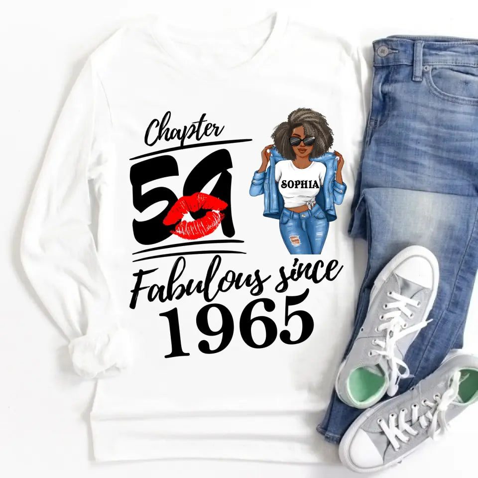 59th Birthday Shirts, Custom Birthday Shirts, Turning 59 Shirt, Gifts For Women Turning 59, 59 And Fabulous Shirt, 1965 Shirt, 59th Birthday Shirts For Her