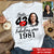 43rd Birthday Shirts, Custom Birthday Shirts, Turning 43 Shirt, Gifts For Women Turning 43, 43 And Fabulous Shirt, 1981 Shirt, 43rd Birthday Shirts For Her - HCT